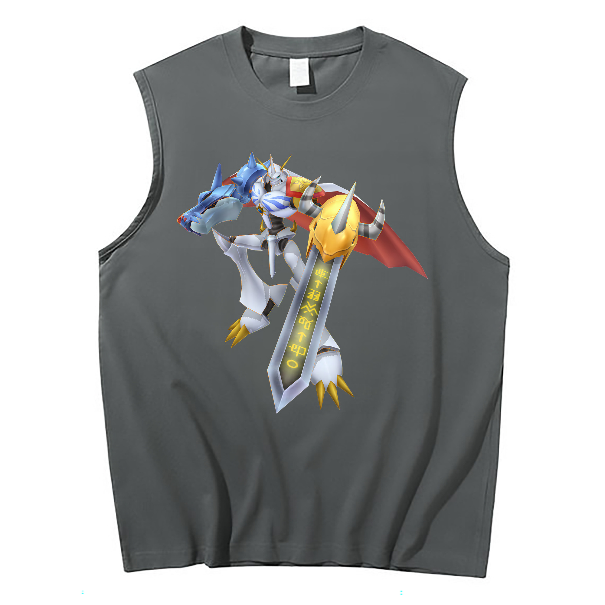 （画像用） Digimon デジタルモンスター/デジモン コットン100％タンクトップ（フロントプリント）
